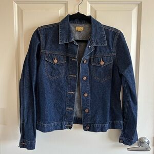 Caslon Blue Denim Button-Front Jacket